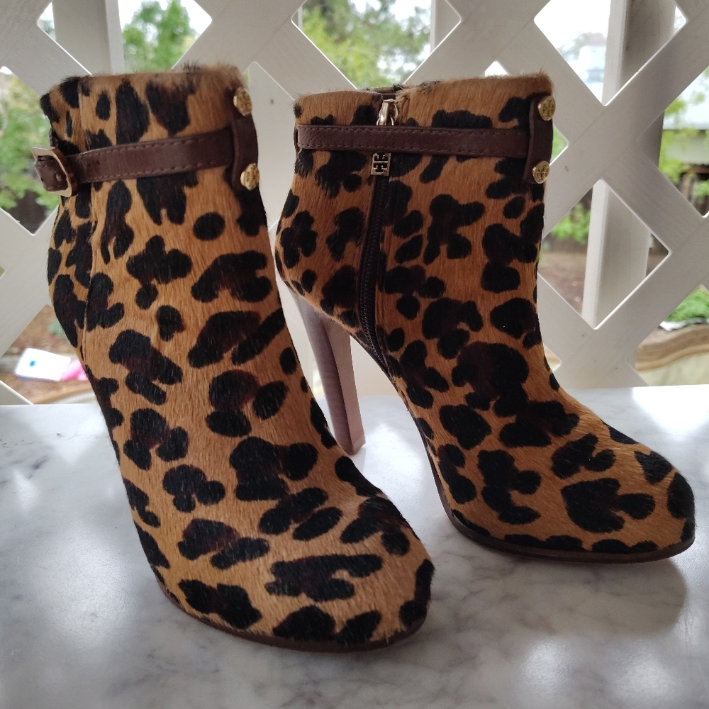 Tori Burch Leopard Booties